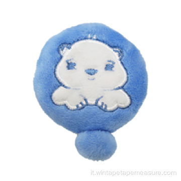 Misura di nastro animale peluche blu